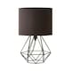 image 8 of ValueLights Angus Black Geometric Table Lamp Black Shade & Bulb | Black