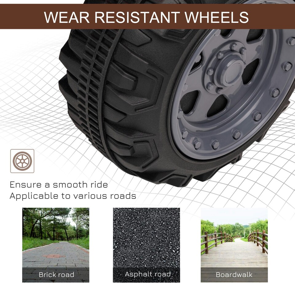 image 1 of HOMCOM 6V Kids Electric Ride on Car Toddler Quad Bike ATV for 18-36 month Black