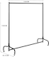 image 1 of 4/5/6ft Heavy Duty Metal Clothes Garment Single Hanging Rail with Wheels | Multi
