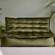 image 3 of icon Kota Velvet XL Bean Bag Sofa Olive Green Bean Bag Chair Green