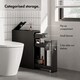 image 5 of VonHaus Shrewsbury Black Slim Bathroom Storage Unit with Drawers