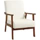image 6 of HOMCOM Boucle Accent Chair Armchair W/ Wide Seat for Living Room Bedroom, White