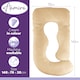 image 3 of Aamira Cream Pregnancy Maternity Pillow, 140x70x20cm J Shape Memory Foam | Cream | Cream | Standard | 1