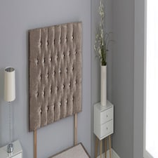 Truffle Crush Velvet Chesterfield Crystal Button Headboard | Multi | 6FT Superking 20"inch Headboard