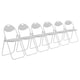 image 1 of Harbour Housewares Padded Folding Chairs - White - Pack of 6 | White | White