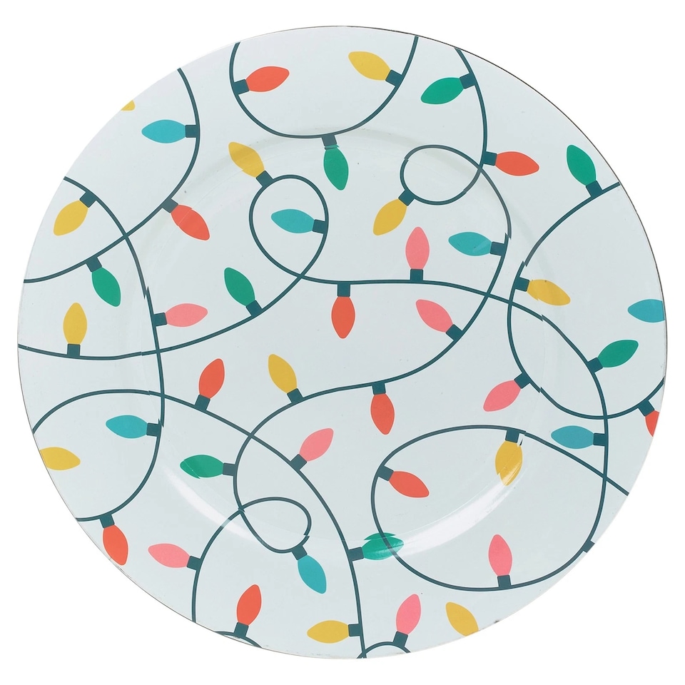 image 1 of Christmas Dinner Charger Plates Placemats Dining Table Setting Party Decor 33cm | Multi | 4 Plates