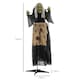 image 5 of HOMCOM 160cm 63 Witch Outdoor Halloween Decoration, Halloween Animatronic with Sound Activated, Light Up Eyes, Sound Effects, Animated Prop for Haunted House