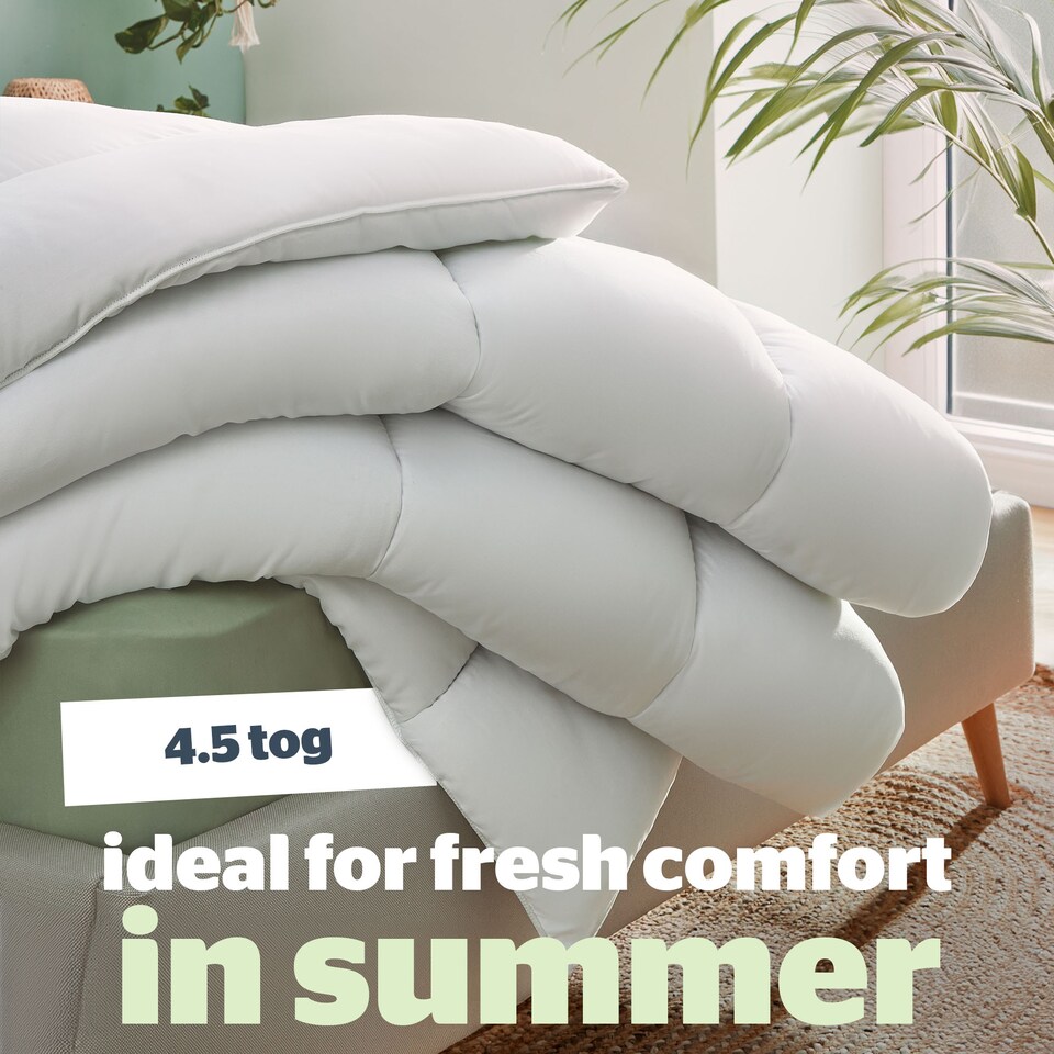 image 1 of Silentnight 4.5 Tog Anti-Allergy Duvet | White | SuperKing