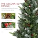 image 9 of HOMCOM 2 Pieces 3' Prelit Artificial Tabletop Christmas Trees, LED Display