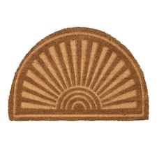 Nicola Spring Coir Half Moon Door Mat - 60 x 40cm - Embossed
