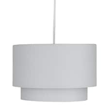 Light Grey 2 Tier Ceiling Light Shade | Grey | Medium | 1