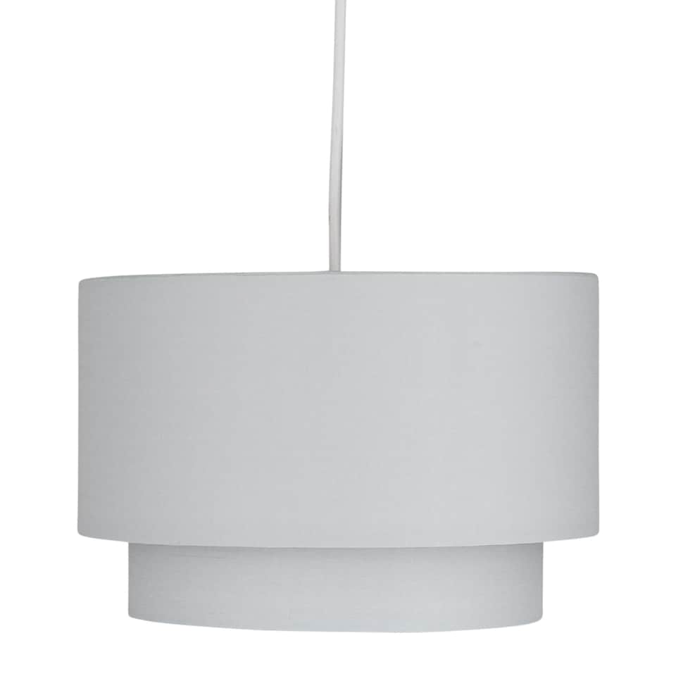 image 1 of Light Grey 2 Tier Ceiling Light Shade | Grey | Medium | 1