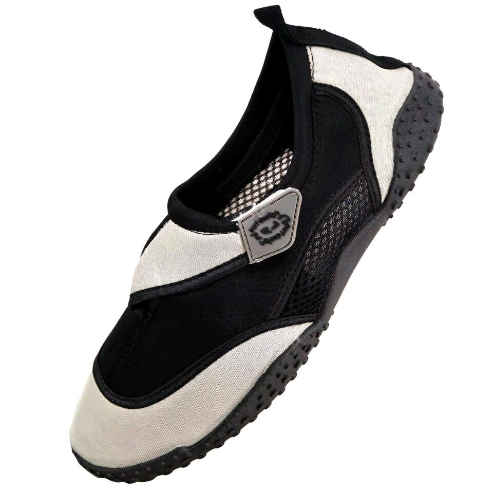 image 1 of GEEZY Aqua Water Shoes, Unisex, Beach Surfing Holidays - Grey, UK Adult 10