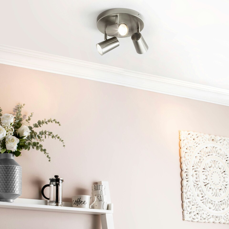 image 1 of BHS Barley Spotlight Plate | Silver | Satin Nickel | 1