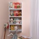 image 2 of Elene Kids Bookshelf Display 3 Tier with Coathook in White and Natural Pine