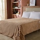 image 8 of MORPHY RICHARDS FLANNEL FLEECE & STRIPED FAUX FUR THROW 200CM X 180CM MOCCA
