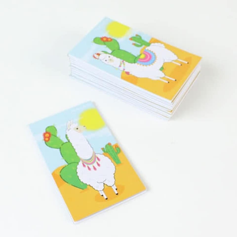 Assorted Llama Mini Notebooks - Pack of 12