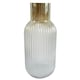 image 1 of 34cm Ridged Ombre Glass Vase | Brown | 34