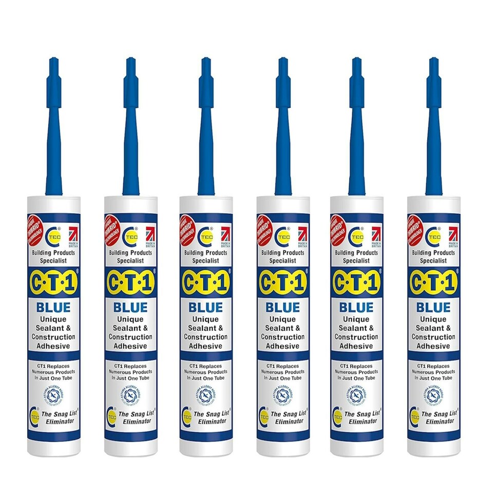 image 1 of CT1 - Blue - Building Sealant & Adhesive Snag Tube for Virtually Any Material Pack of 6
