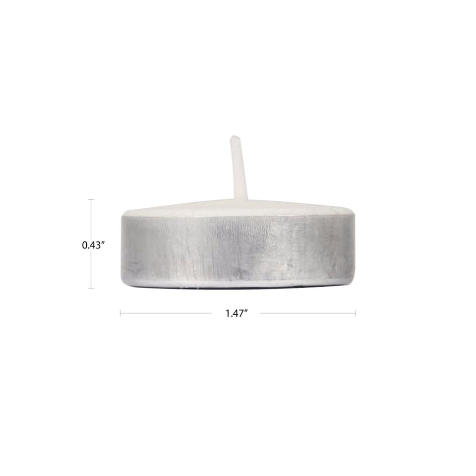 image 1 of Mainstays Unscented Tealight Candles Pack of 8 | Long Burning Tea Lights in Aluminium Cups | Decorative Indoor & Outdoor Candles for Weddings, Parties, Home Décor & Events