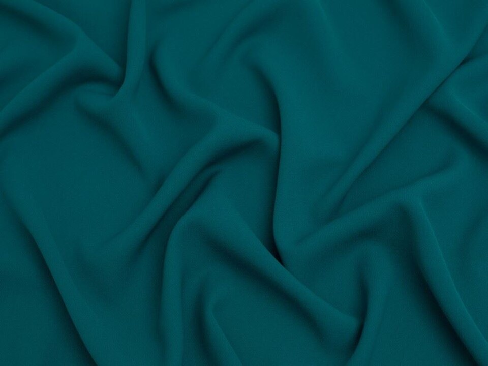 Minerva Core Range Turquoise Prestige Polyester Crepe Fabric for Dressmaking, 150cm / 59" Wide - per metre