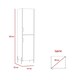 image 6 of Core Products Dallas Tall Storage Cabinet - White & Carbon Grey Oak Effect, H170.0cm x W44.9cm x D35.5cm White