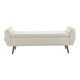 image 1 of Living and Home Teddy Fur Upholstered Storage Bench - Beige | White