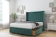 image 3 of Sloomy Rutherford Emerald Plush Divan Bed With Mattress No Drawers With 54" Wingback Headboard & 12" Matching Footboard 3' Single | Green | Emerald | Single | 1