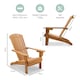 image 8 of Vonhaus Hudson Folding Adirondack Garden Chair with Teak Oil Acacia Wooden Finish