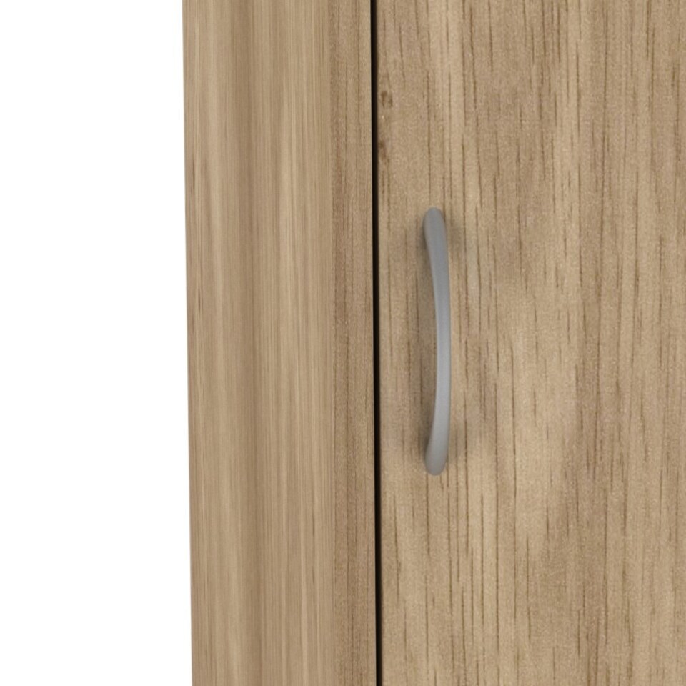 image 1 of Single Door 3-Tier Cabinet | Brown | 8.5 x 31 x 81.2 | 1
