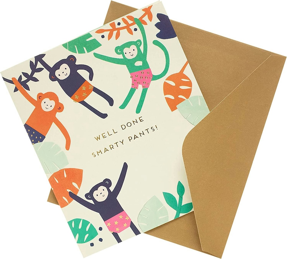 image 1 of Well Done Smarty Pants! Monkey Congratulations Card