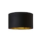 image 1 of ValueLights Reni Medium Black Velvet Gold Inner Lamp Shade | Black