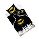 image 2 of Batman Logo Bat Duvet Cover Set - Yellow/Black - Single Yellow | Single