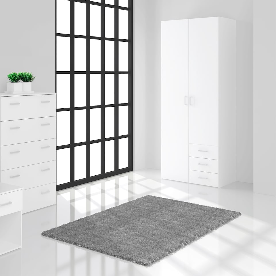 image 1 of Space Wardrobe 2 Doors 3 Drawers in White 2000