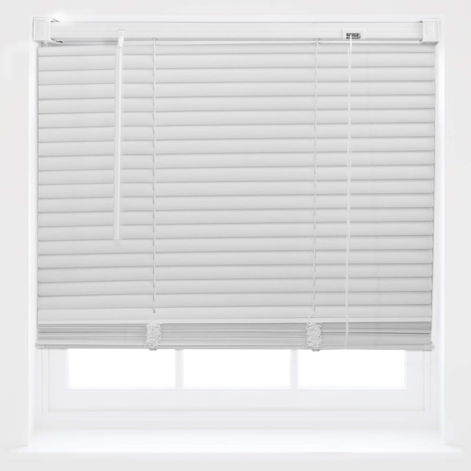 image 1 of FURNISHED Modern PVC Venetian Blinds Durable Window Blinds for Homes and Offices | White | White | (W) 115cm x (L) 210cm