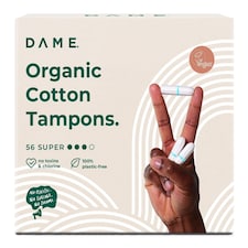 DAME Organic Cotton Tampons Super 56 Pack