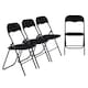 image 1 of 4-Pc Folding Chair Set with Cushioned PVC Seat and Back | Black | 4