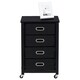 image 1 of COSTWAY Dresser Chest of Drawers with 4 Drawers w/ Wheels Black