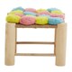 image 2 of Interiors by Premier West Village Pink Blue And Yellow Pom Pom Stool