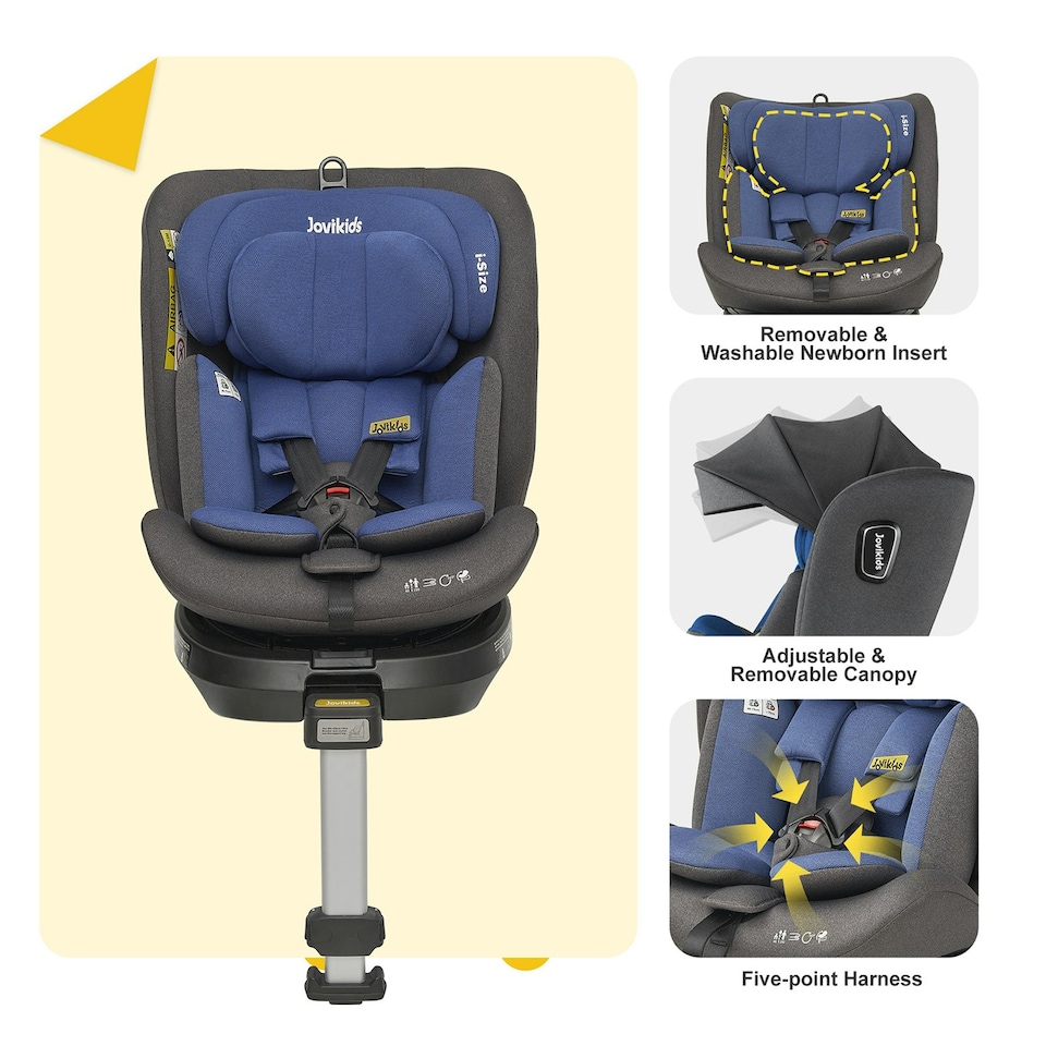 image 1 of JoviKids Spin Ranger Car Seat Blue Blue