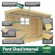 image 3 of 18 x 5 Feet Pent Summer Shed - Wood - L147 x W533 x H201 cm | Brown