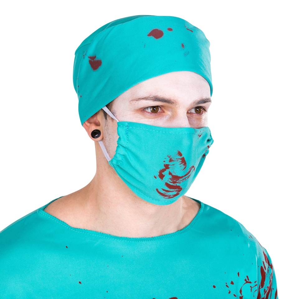 image 1 of Mens Zombie Doctor costume | Blue | blue | XL | 1