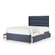 image 1 of Signature Platinum 2000 Pocket Sprung Midnight Linen 4 Drawer Divan Set And Milan Headboard Double