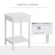 image 5 of HOMCOM White Bedside Table, Wooden Side Table, Nightstand, Bedside Cabinet with Drawer and Storage Shelf for Bedroom and Living Room | White