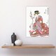 image 4 of Courtesan Tsukasa Of Ogiya Japan Wall Art Print Utamaro Kitagawa 18x24"
