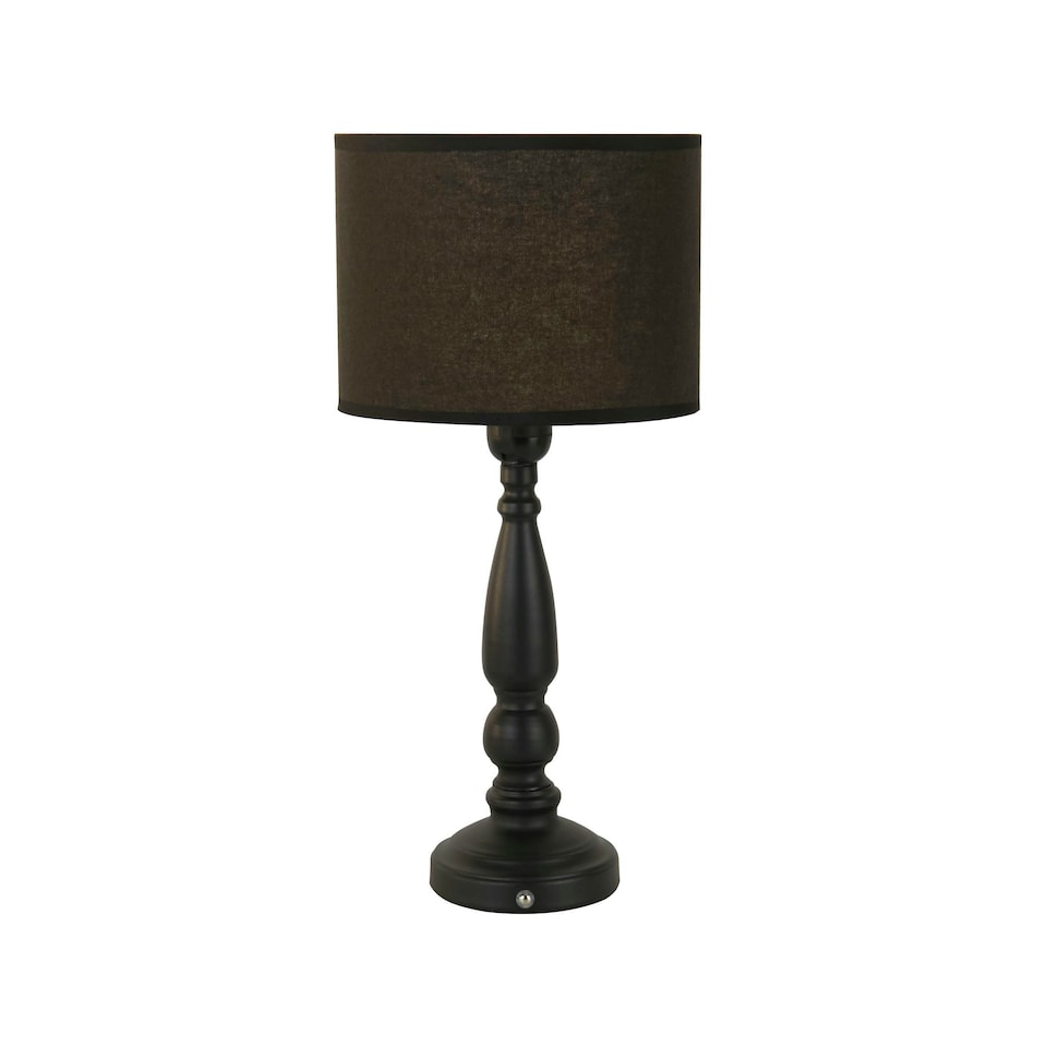 image 1 of RECHARGEABLE BLACK CANDLE TABLE LAMP Black
