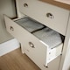 image 6 of Chest of Drawers Oak Top Metal Handles Bedroom Storage Furniture | White