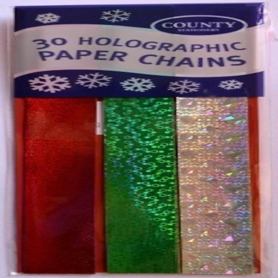 image 1 of 30 Holographic Paper Chains
