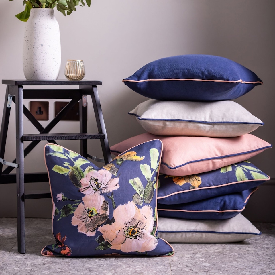 image 1 of Ulster Weavers Hillsborough Floral Cushion Cover LS Pink