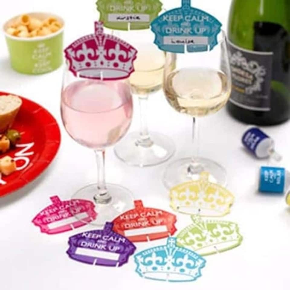 Keep Calm Theme Glass Place Cards - Pack of 10